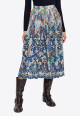 Etro Patterned Skirt Midi Skirt Blue WRFA0112 99LA502-X0886