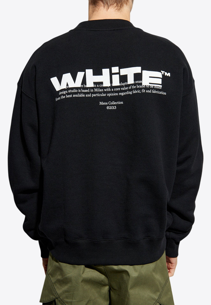 Off-White Shared Logo Crewneck Sweatshirt OMBA054S25 FLE003-1001