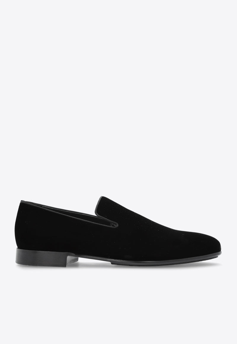 Etro Essential Velvet Loafers Black MS4K0002 AT252-N0000