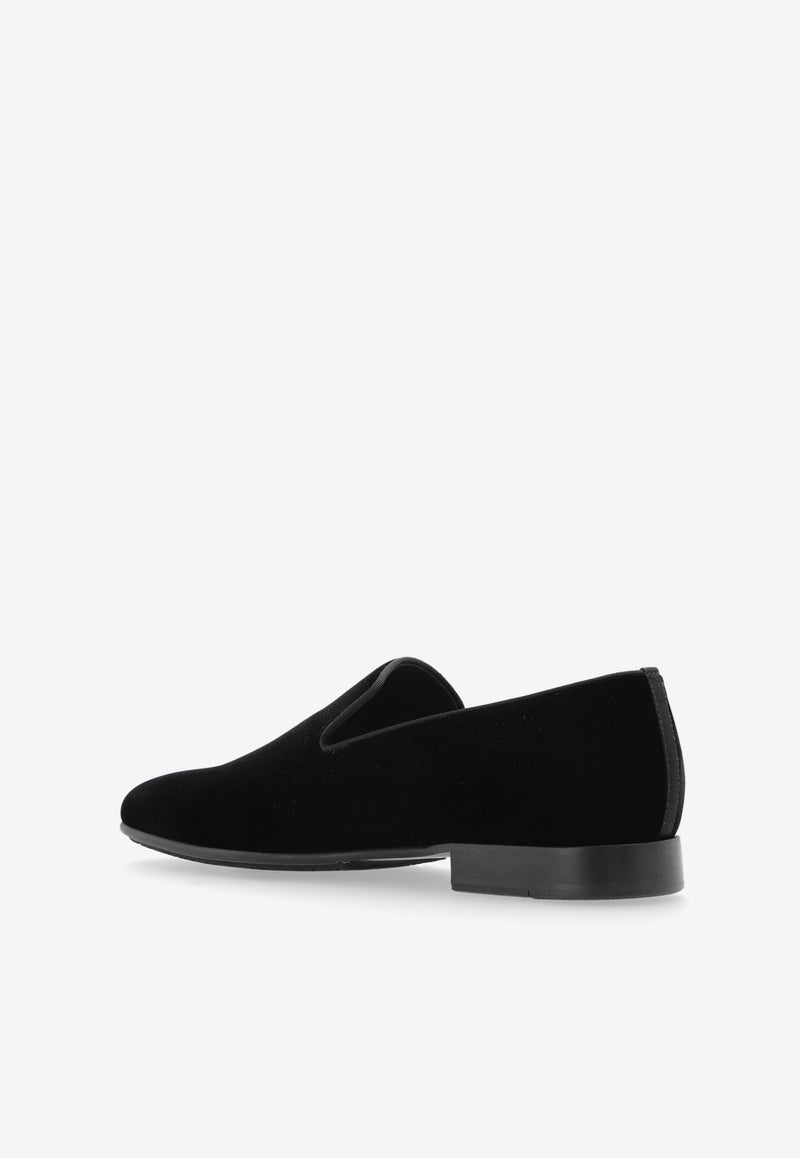 Etro Essential Velvet Loafers Black MS4K0002 AT252-N0000