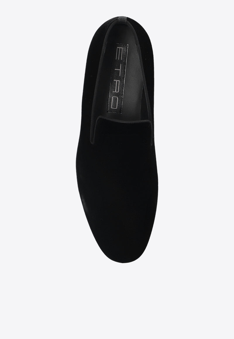 Etro Essential Velvet Loafers Black MS4K0002 AT252-N0000