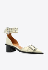 GANNI Feminine Buckle 60 Open Cut Pumps S2902 4926-135