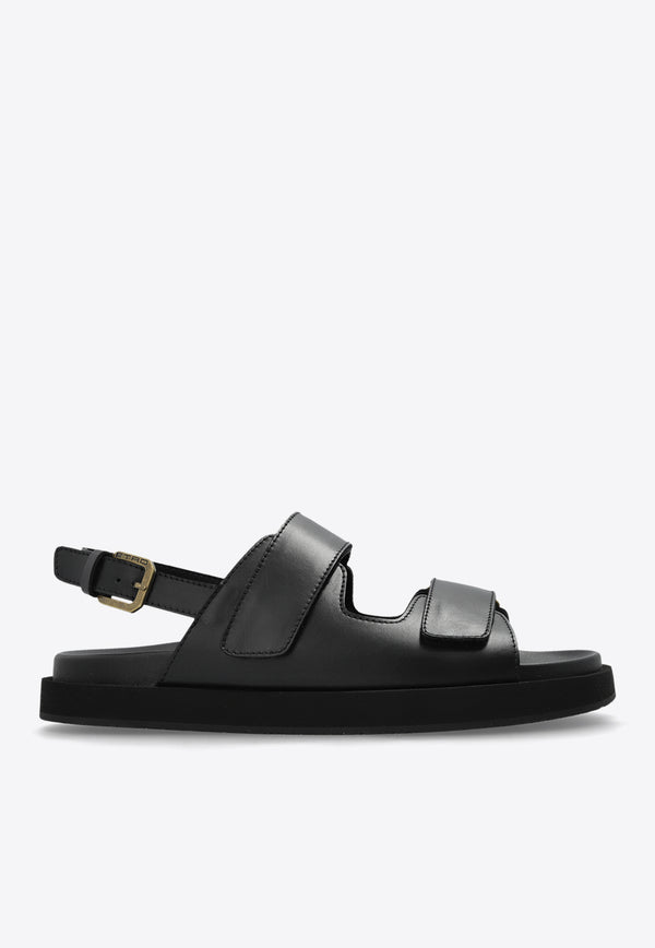 Etro Double Straps Leather Sandals Black MS4F0005 AP206-N0000