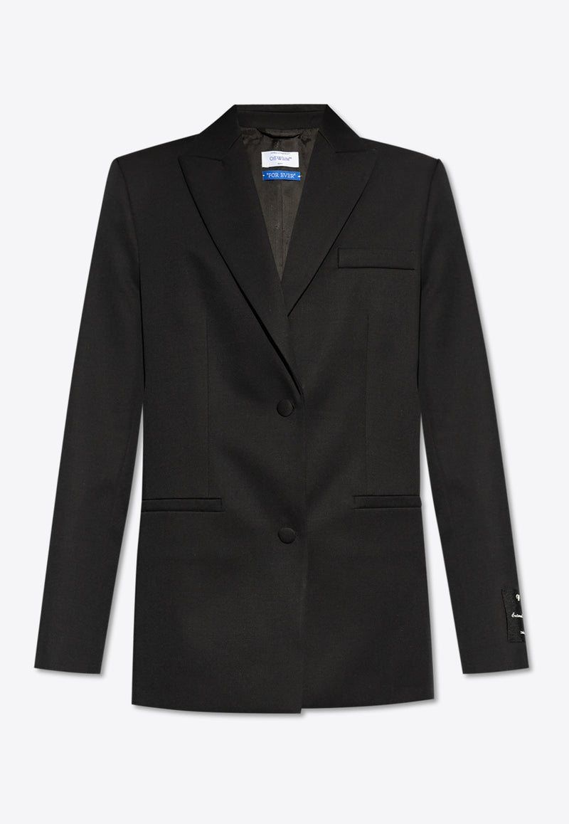 Off-White Single-Breasted Wool Blazer OWEF099C99 FAB002-1001