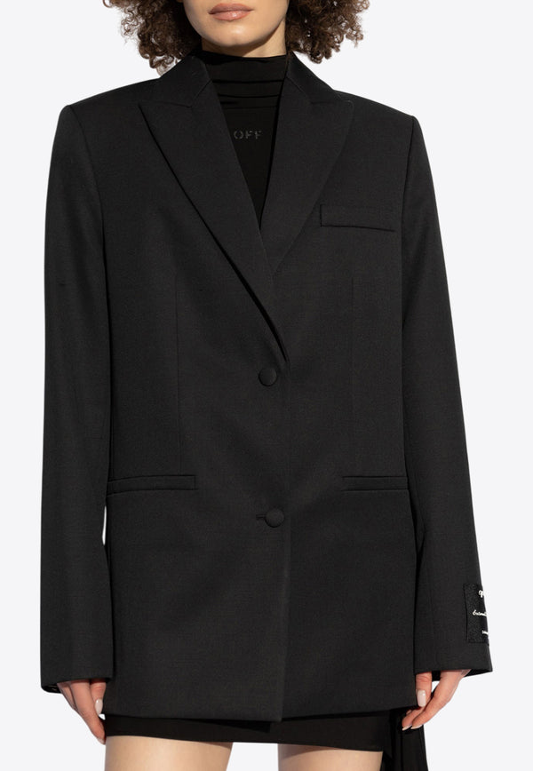 Off-White Single-Breasted Wool Blazer OWEF099C99 FAB002-1001