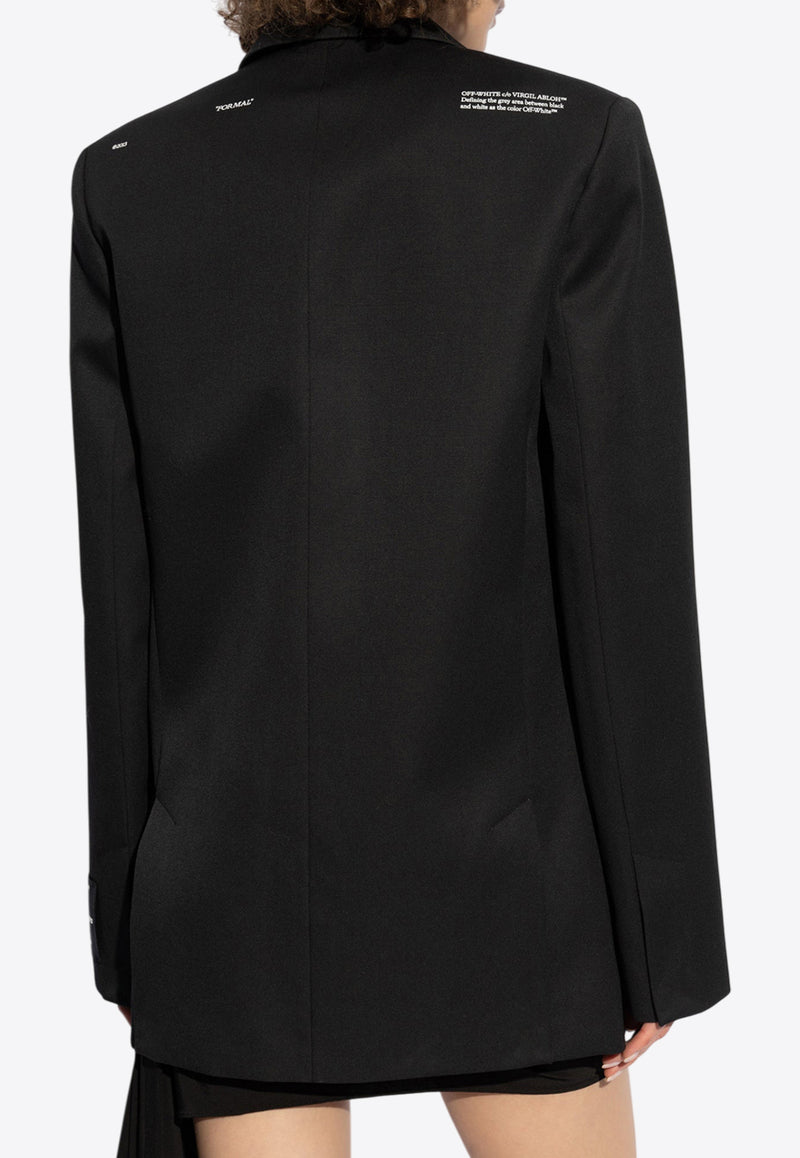 Off-White Single-Breasted Wool Blazer OWEF099C99 FAB002-1001