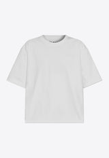 GANNI Open-Back Crewneck T-shirt with Tonal Logo T4066 3683-151