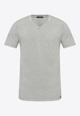 Tom Ford Logo-Embroidered V-neck T-shirt T4M091410 0-020