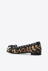 GANNI Leopard-Print Ballet Flats S2889 4929-842