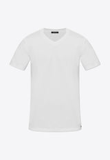 Tom Ford Logo-Embroidered V-neck T-shirt T4M091410 0-100