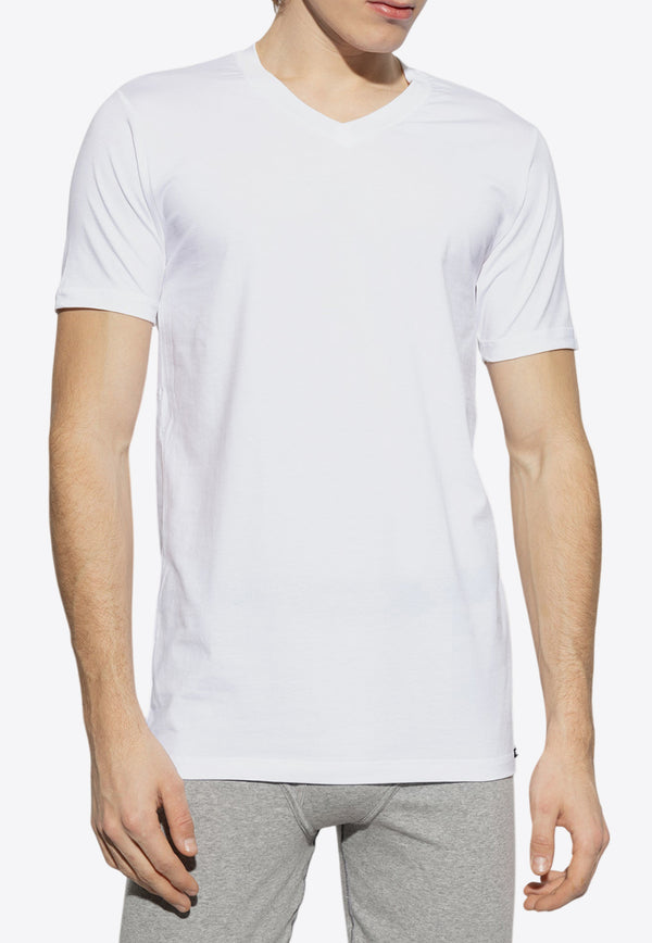 Tom Ford Logo-Embroidered V-neck T-shirt T4M091410 0-100