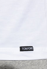 Tom Ford Logo-Embroidered V-neck T-shirt T4M091410 0-100