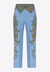 Etro Floral Silk Pants Blue WREA0014 AK773-X0885