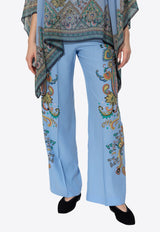 Etro Floral Silk Pants Blue WREA0014 AK773-X0885