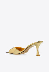 Jimmy Choo Skye 70 Leather Mules SKYE 70 QUI-GOLD