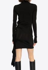 Off-White Draped Long-Sleeved Mini Dress OWDB54BS25 JER001-1010