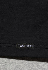 Tom Ford Logo-Embroidered V-neck T-shirt T4M091410 0-002