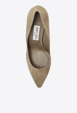 Jimmy Choo Romy 85 Leather Pumps ROMY 85 KDU-TAUPE