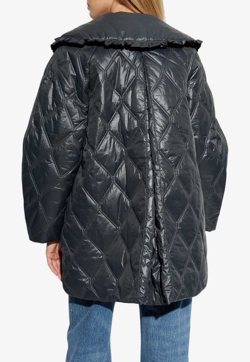 GANNI Shiny Quilted Padded Jacket W0170 6905-052