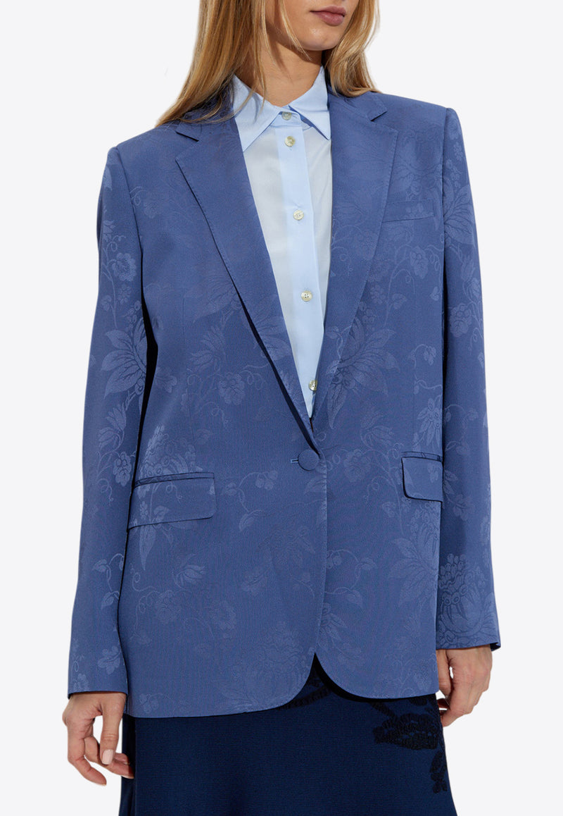 Etro Floral Jacquard Satin Blazer Blue WRCA0042 99TJD75-B9110