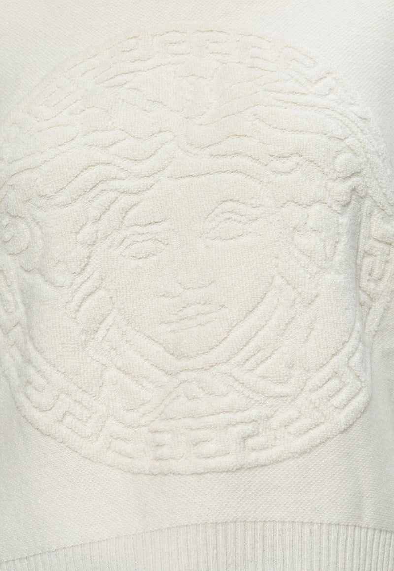 Versace Medusa Wool-Blend Knit Towel Sweater 1013429 1A10005-1W540