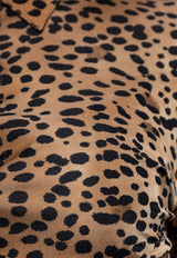 Versace Leopard Fitted Long-Sleeved Shirt 1018671 1A13535-5N540