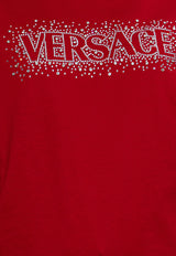 Versace Embellished Logo Crewneck T-Shirt 1018981 1A13330-2RE10