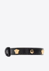 Versace Medusa Embellished Leather Bracelet 1018945 1A00637-1B00V