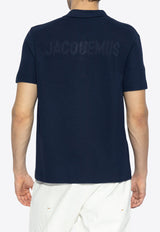 Jacquemus Logo Jacquard Polo T-shirt Navy 255KN296 2439-390