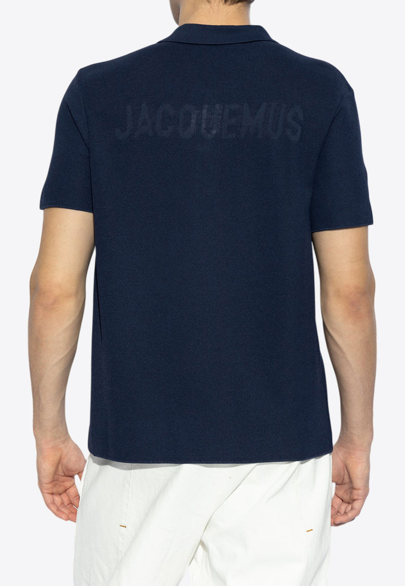 Jacquemus Logo Jacquard Polo T-shirt Navy 255KN296 2439-390