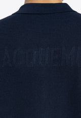 Jacquemus Logo Jacquard Polo T-shirt Navy 255KN296 2439-390