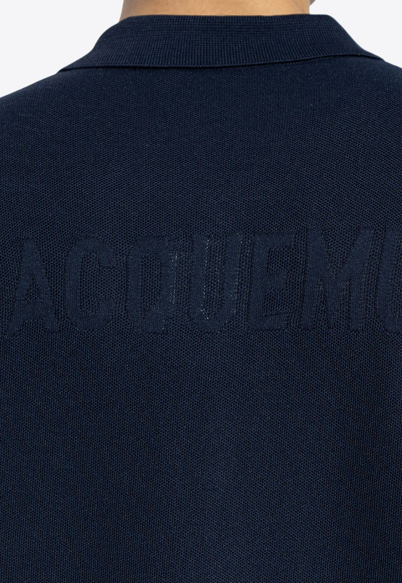 Jacquemus Logo Jacquard Polo T-shirt Navy 255KN296 2439-390