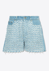 Stella McCartney Textured Denim Shorts 6D0367 3SQH06-4125