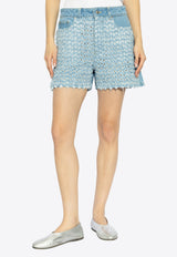 Stella McCartney Textured Denim Shorts 6D0367 3SQH06-4125