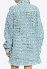 Stella McCartney Oversized Denim Bouclé Shirt 6D0346 3SQH06-4125