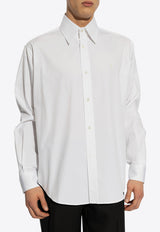 Alexander McQueen Logo-Embroidered Long-Sleeved Shirt 809346 QNAAX-9000