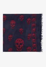 Alexander McQueen Skull-Print Silk Scarf 807889 4943Q-4173