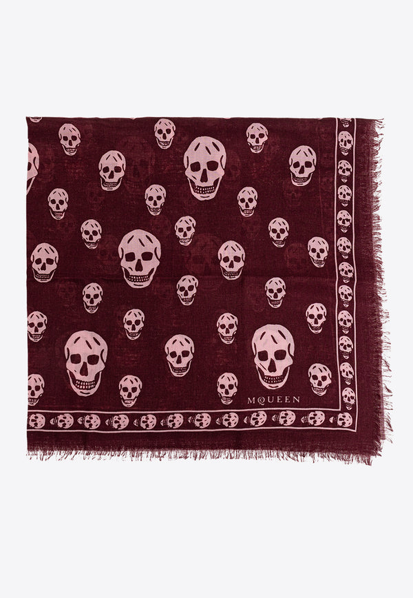 Alexander McQueen Classic Skull Wool Scarf 807889 3222Q-6172