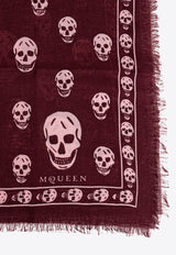 Alexander McQueen Classic Skull Wool Scarf 807889 3222Q-6172