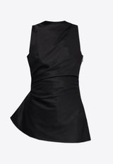 Alexander McQueen Draped Asymmetric Sleeveless Top 810287 QFAAZ-1000