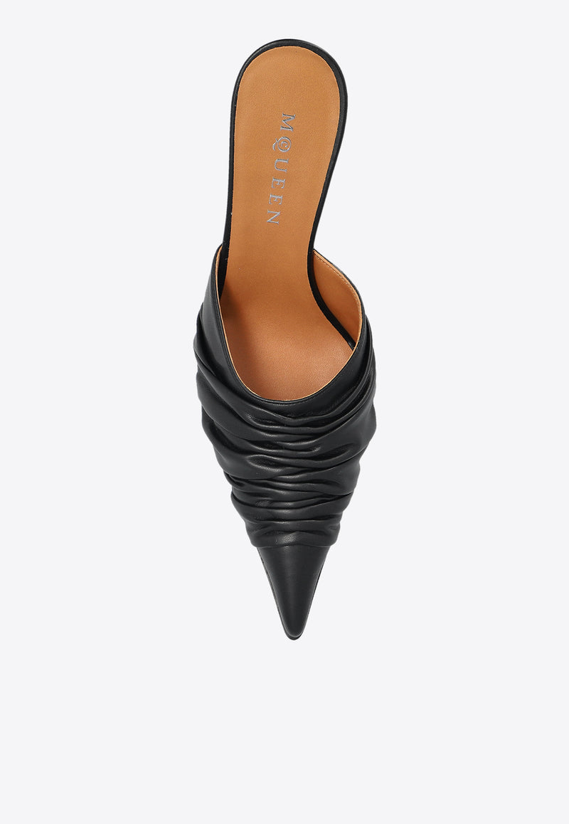 Alexander McQueen Birdee 70 Leather Pointed Mules 812558 WTAAA-1000