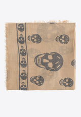 Alexander McQueen Skull-Print Silk Scarf 807889 4943Q-9663