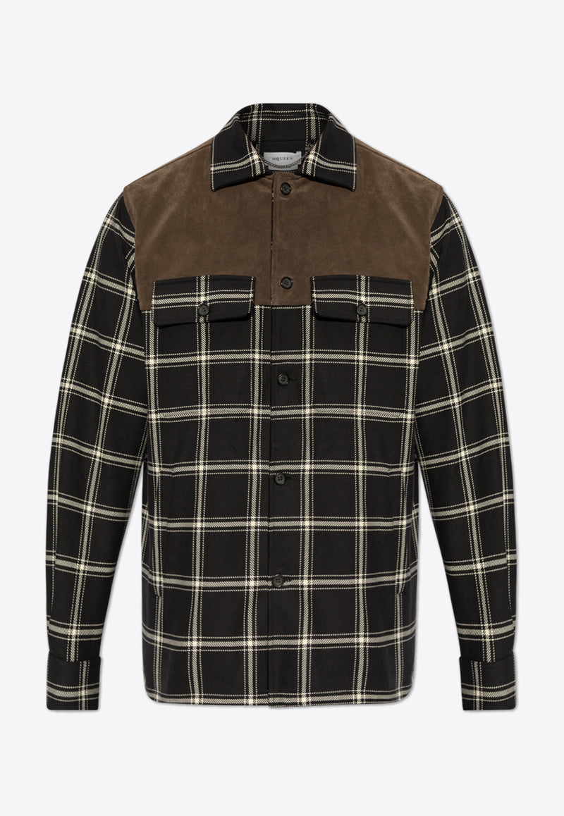 Alexander McQueen Check-Pattern Long-Sleeved Shirt 809332 QTADB-0584