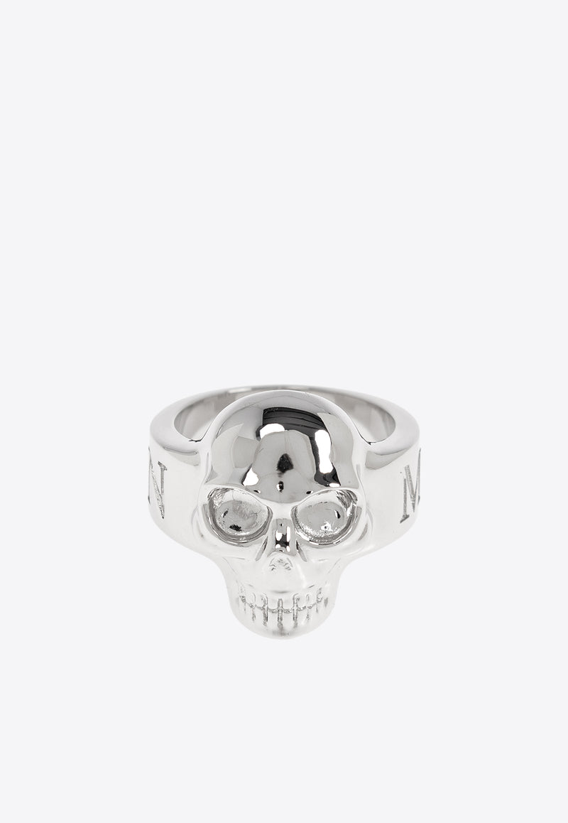 Alexander McQueen Engraved-Logo Skull Ring 809572 J161N-0926