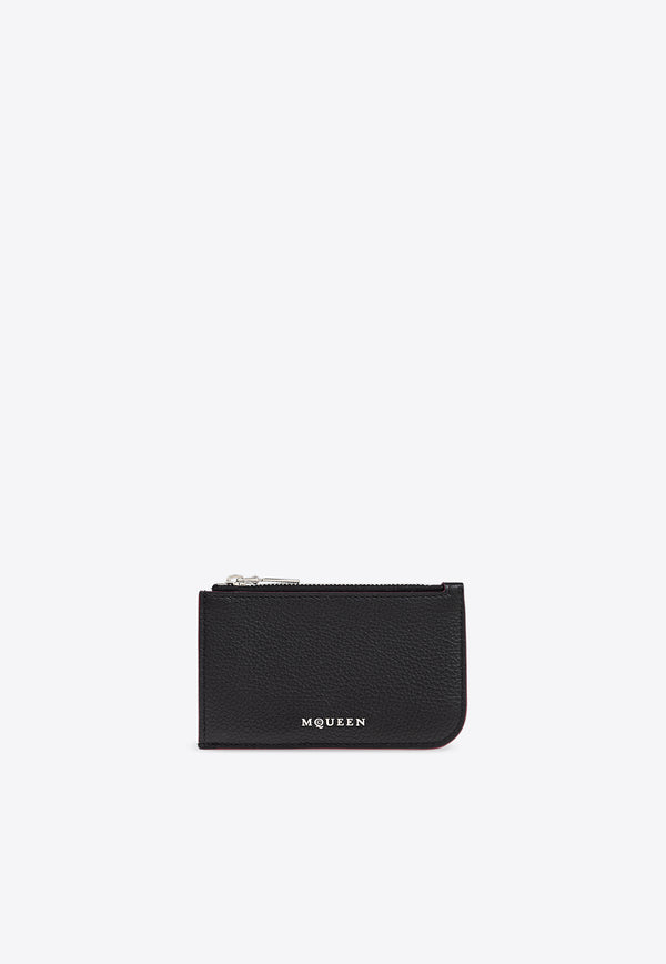 Alexander McQueen Logo-Lettering Sling Zip Cardholder 813546 1VDCC-1000