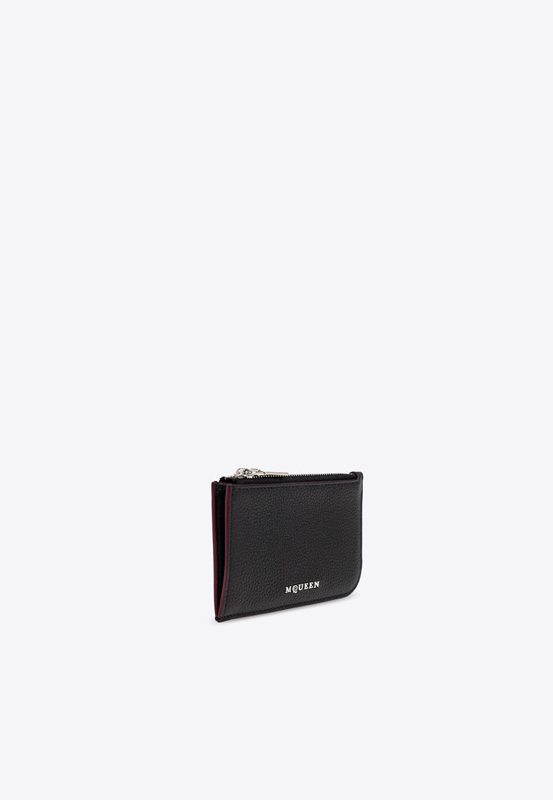 Alexander McQueen Logo-Lettering Sling Zip Cardholder 813546 1VDCC-1000