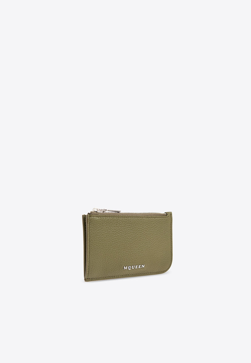 Alexander McQueen Logo-Lettering Sling Zip Cardholder 813546 1VDCC-3217