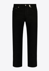 Alexander McQueen Skull-Plaque Straight-Leg Jeans 813573 QYAAC-1000