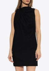 Alexander McQueen Shoulder-Knot Wool Mini Dress 814681 QJAES-1000