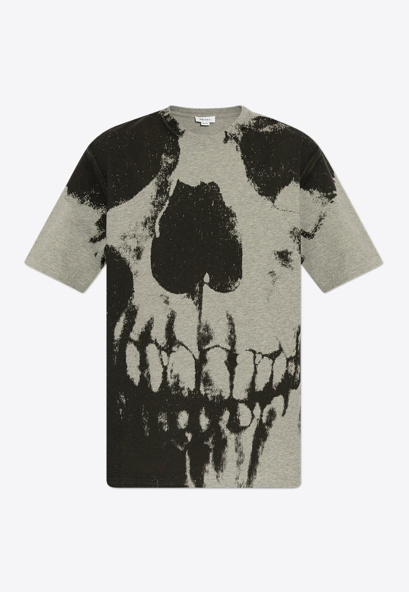 Alexander McQueen Skull-Print Crewneck T-shirt 815067 QTAC5-0582